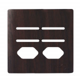 Placa p/ 4 Interruptores + 2 Tomadas 4x4 - Novara Tabaco